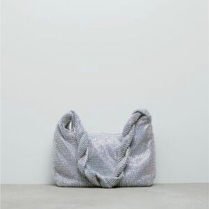 ZARA Braided Strap Sparkly Shoulder Bag New Years Eve